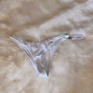 Vitamin a white bikini bottom can be worn high-rise hips